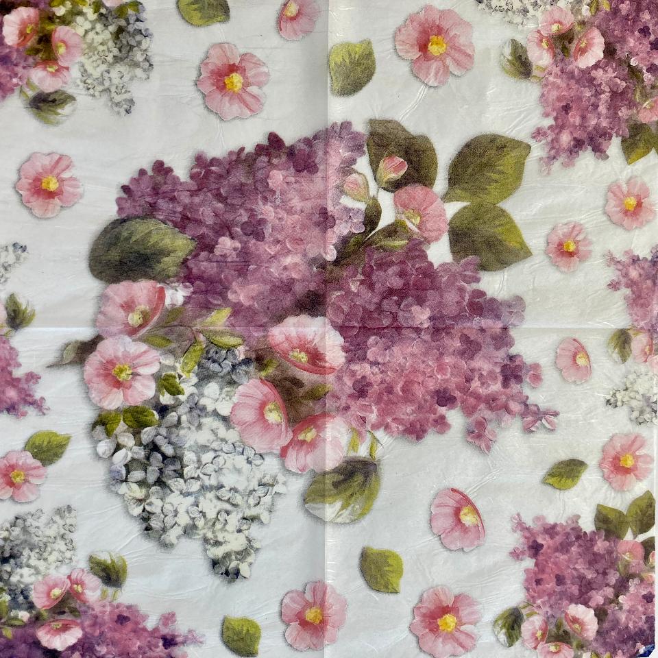 Tovagliolo in carta riso - Composizioni di Fiori Stamperia 50 x 50 cm