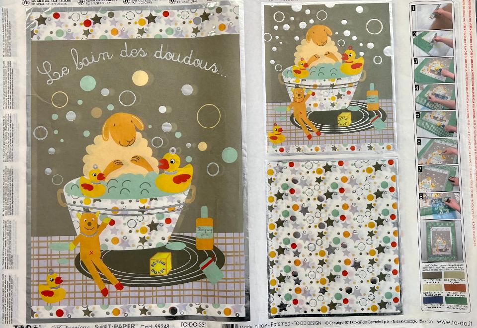Carta velo - Pecorella in vasca (SC3) TODO Paper Soft 50x70 cm