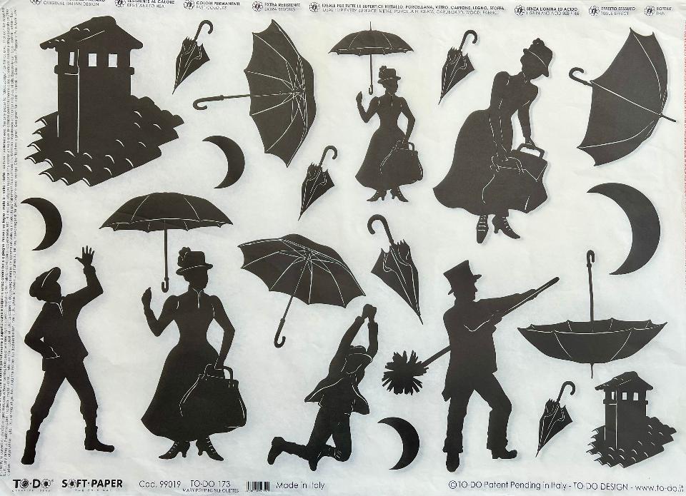 Carta velo - Ombre Mary Poppins TODO Paper Soft 50x70 cm