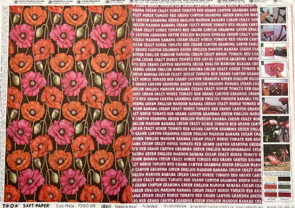 Carta velo - Papaveri (SC3) TODO Paper Soft 50x70 cm