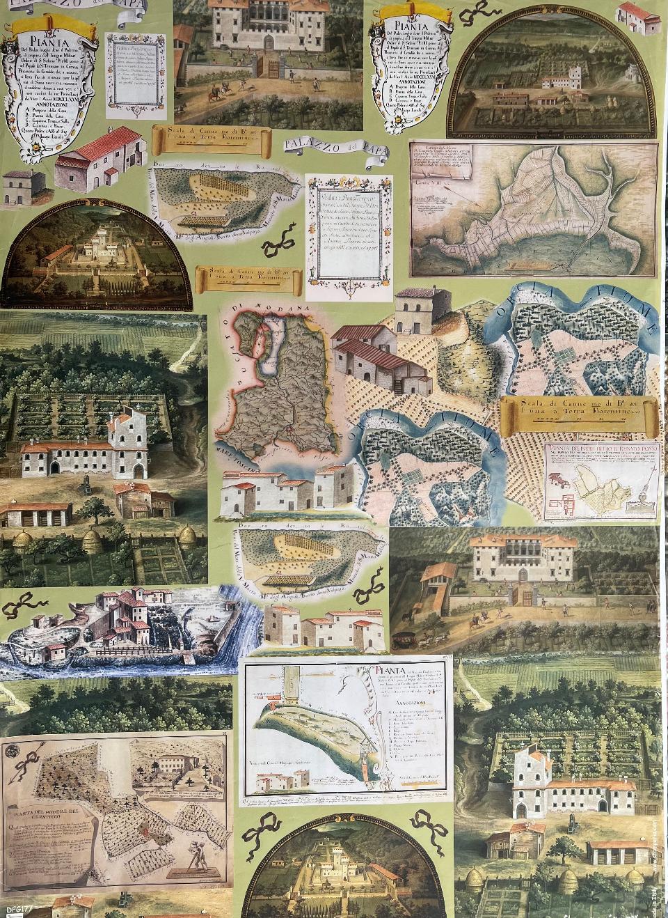 Carta Classic - Palazzo del Papa - Piantina (sc2) Stamperia 50x70 cm