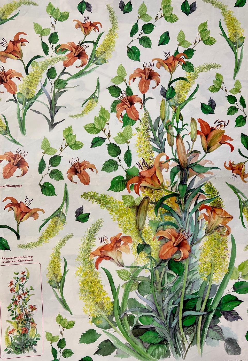 Carta Classic - Composizione floreale grande (sc2) Stamperia 50x70 cm