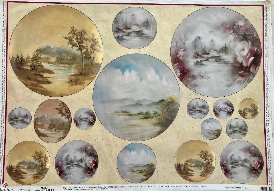 Carta velo - Paesaggi Rayher 50x70 cm