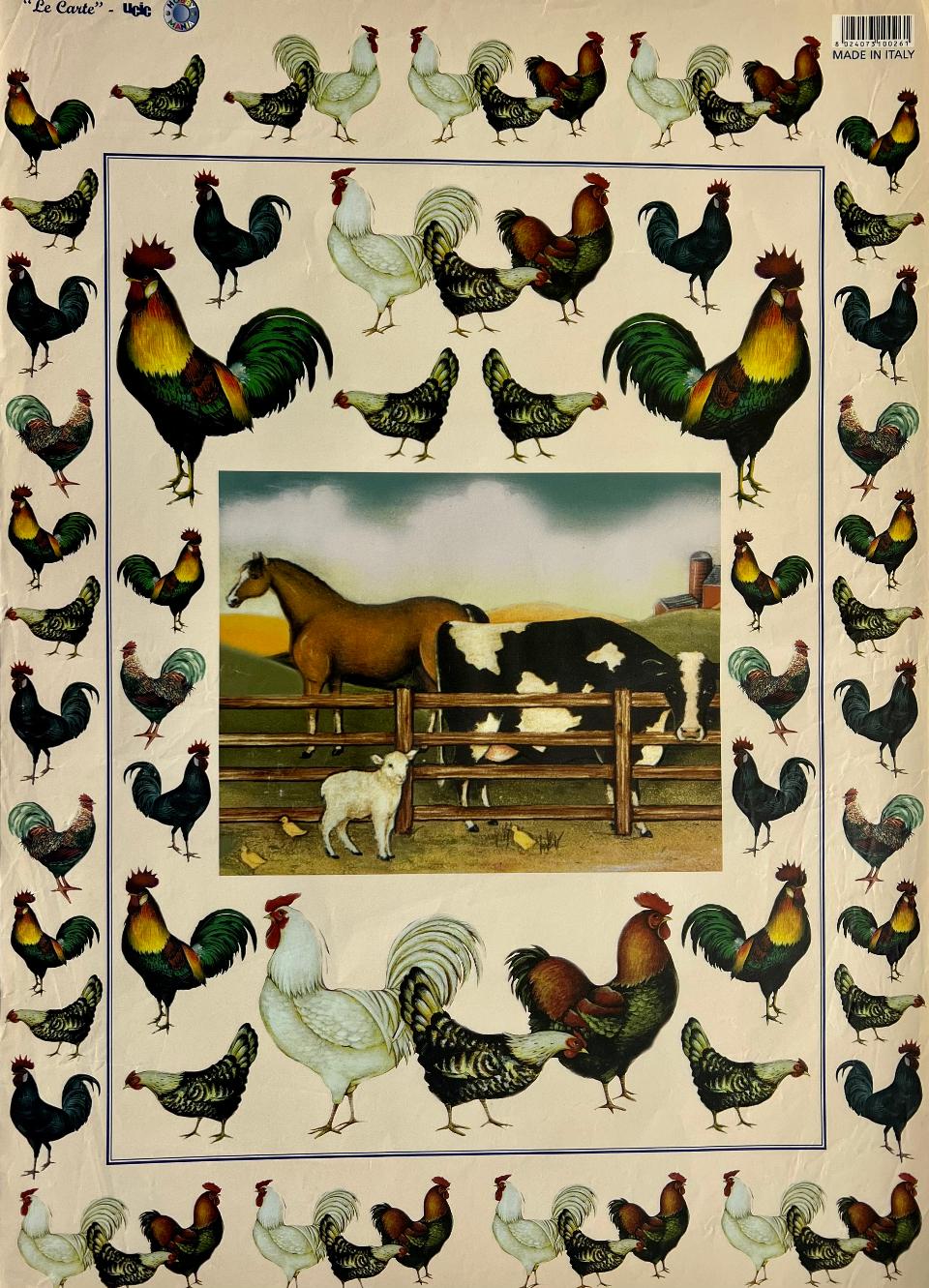 Carta velo - Galline e Fattoria (sc2) Le Carte Ucic 31 x 48 cm