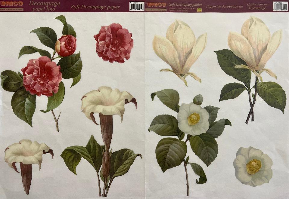 Carta velo - Fiori Misti (sc2) brico 31 x 48 cm