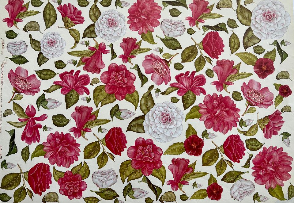Carta Classic - Fiori Rosa (sc2) Calambour 35 x 50 cm