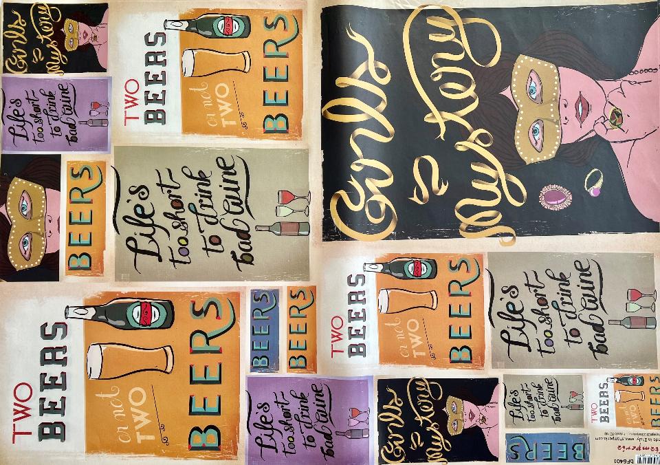 Carta Classic - Beers (sc1) Stamperia 50 x 70 cm