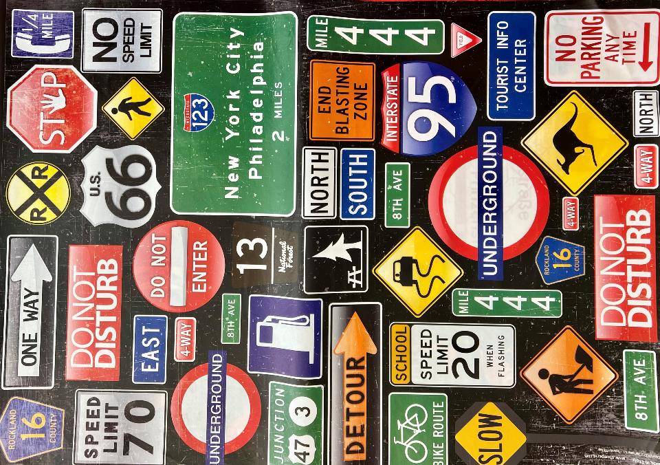 Carta Classic - Segnali Stradali (sc1) Stamperia 50 x 70 cm