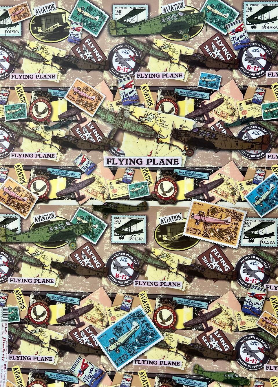 Carta Classic - Flying Plane (SC1) Stamperia 50 x 70 cm