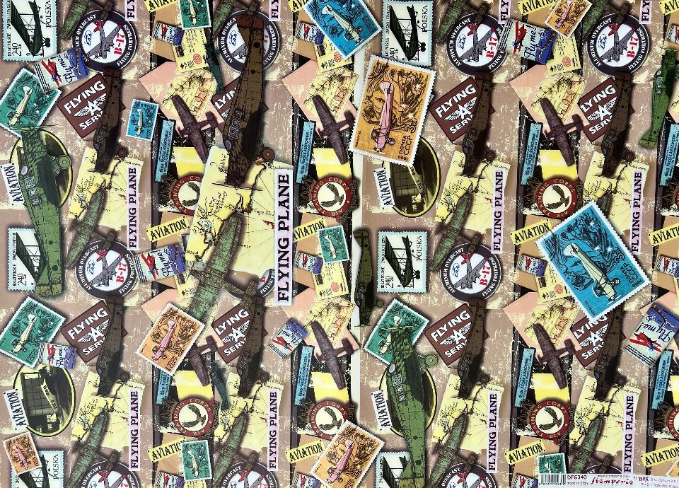 Carta Classic - Flying Plane (SC1) Stamperia 50 x 70 cm