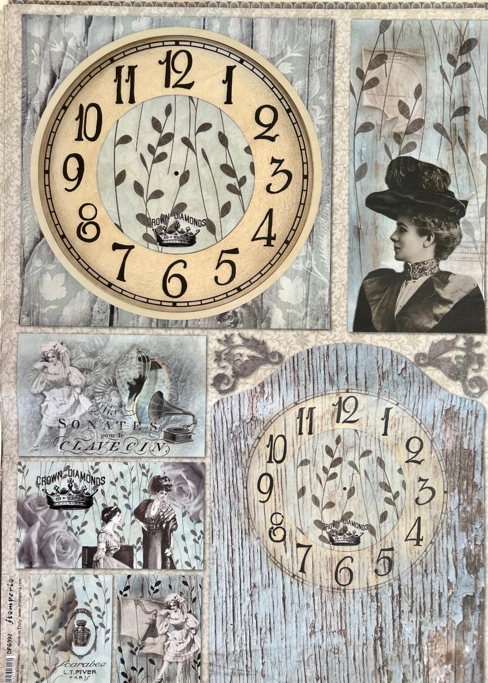 Carta Classic - Orologio (sc2) Stamperia 50 x 70 cm