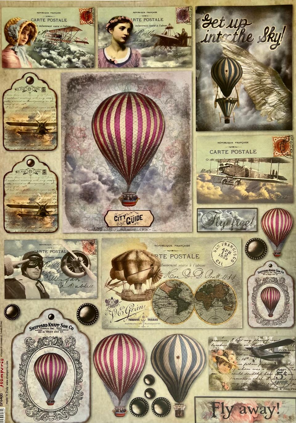 Carta Classic - Fly Away (sc2) Stamperia 50 x 70 cm