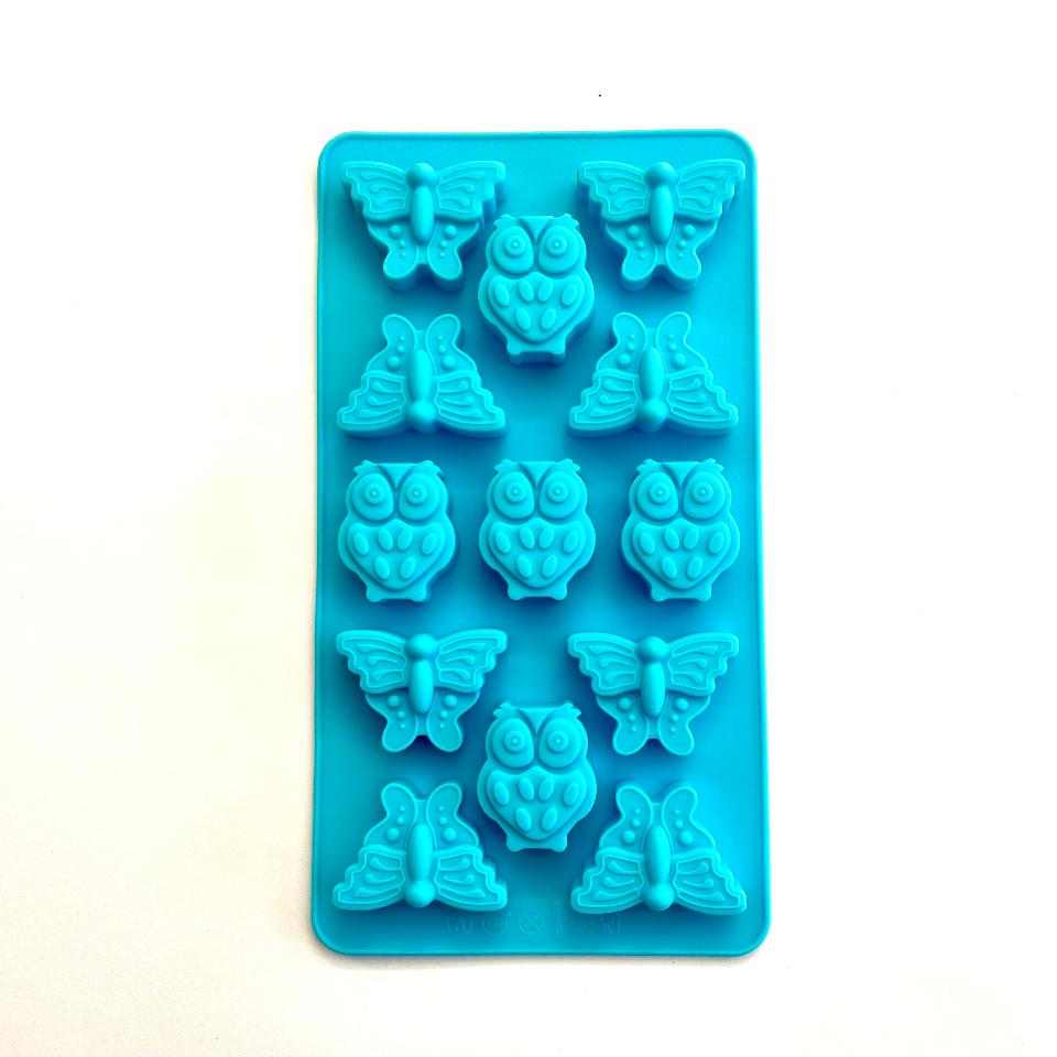 Stampo in silicone - Gufi e Farfalle hobby fun 12 x 21 cm