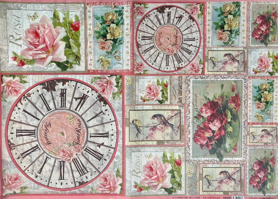 Carta Classic - Butterfly Time Rose (sc2) Stamperia 50x70 cm
