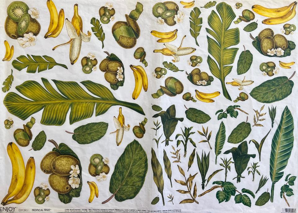 Carta velo - Frutta tropicale (SC1) Enjoy Paper 50 x 70 cm