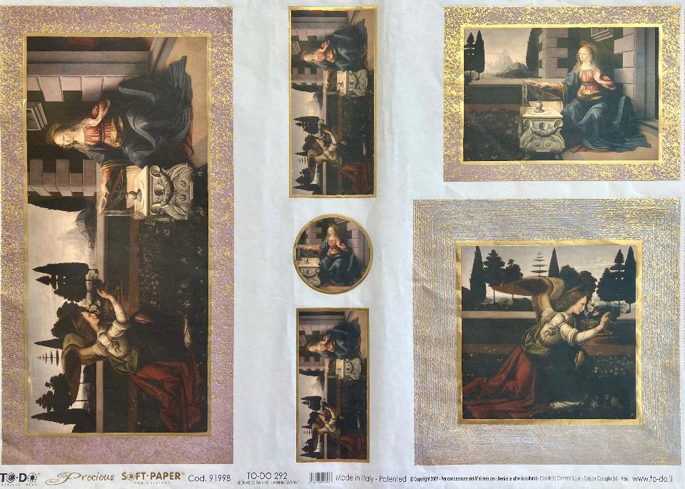 Carta velo - Da Vinci - Annunciazione (SC1) TODO Paper Soft 50 x 70 cm