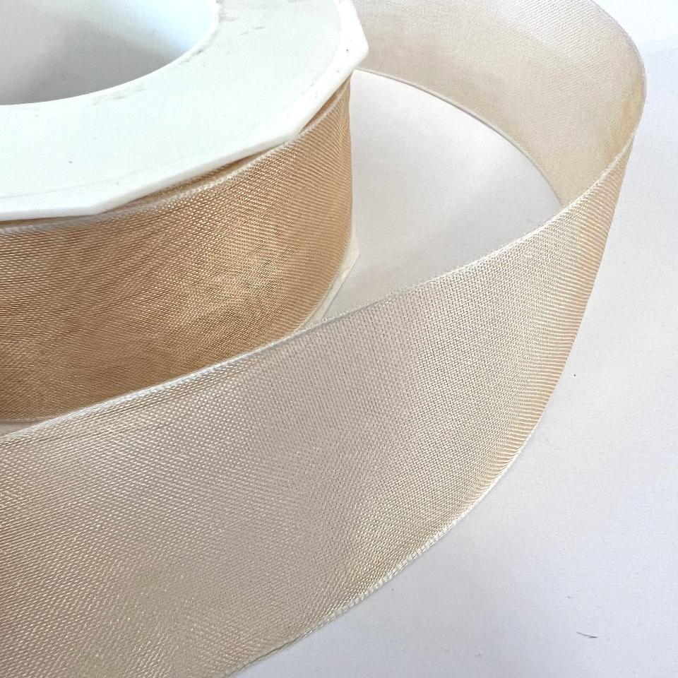 Nastro Unica Tinta Organza Cipria - 40 mm Stafil 40mm x 1mt