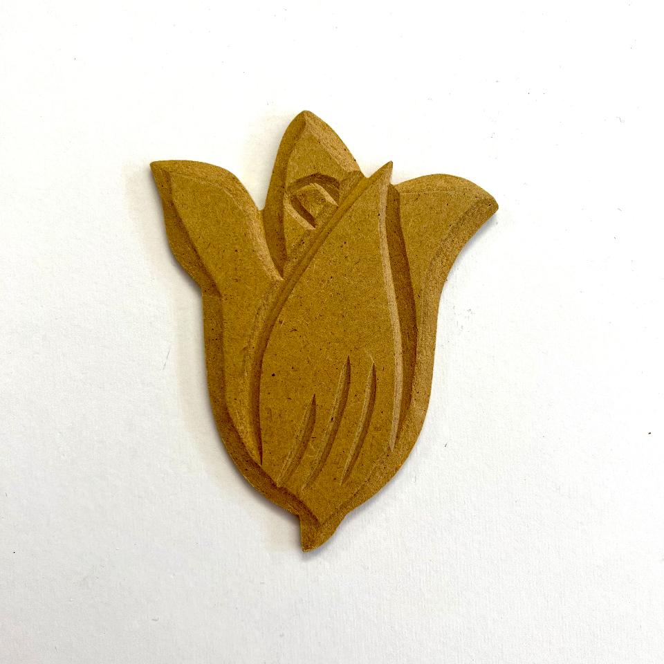 Sagoma MDF Intagliata - Campanula Jolie h10 x 8 cm