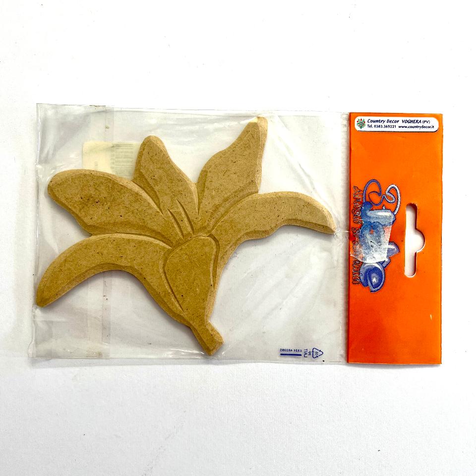 Sagoma MDF Intagliata - Giglio Jolie 13 x 9 cm