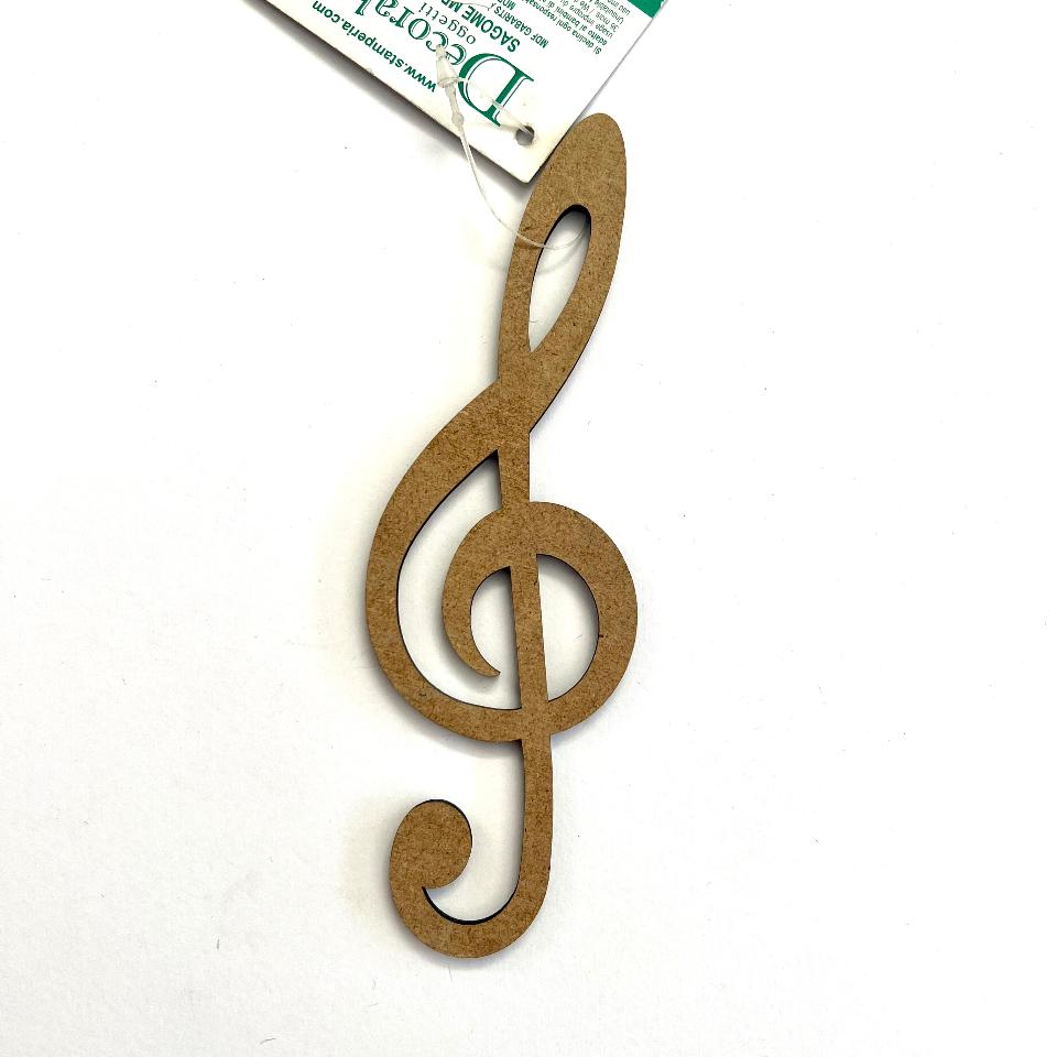 Nota Musicale in MDF Stamperia 15 x 5 cm