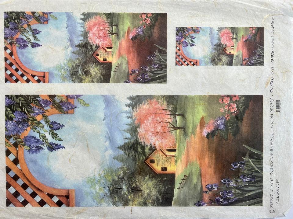 Carta di riso - Casa nel bosco Stamperia 31 x 42 cm