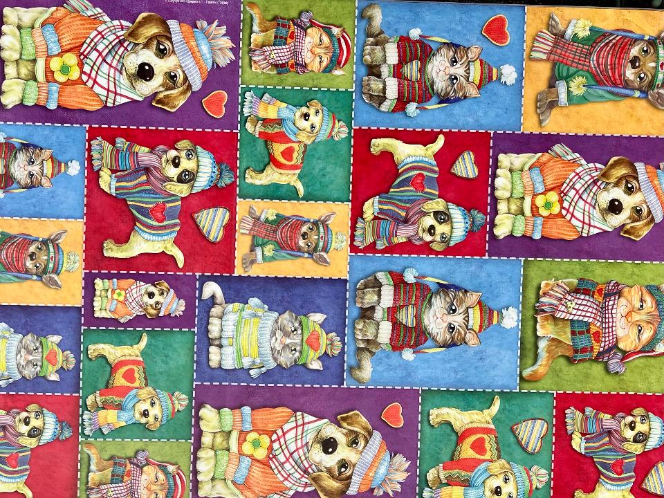 Carta Classic - Cani e Gatti Natalizi Stamperia 50 x 70 cm