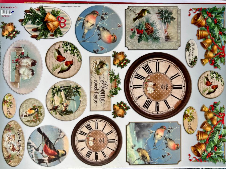 Carta Classic - Orologi e uccellini Stamperia 50 x 70 cm