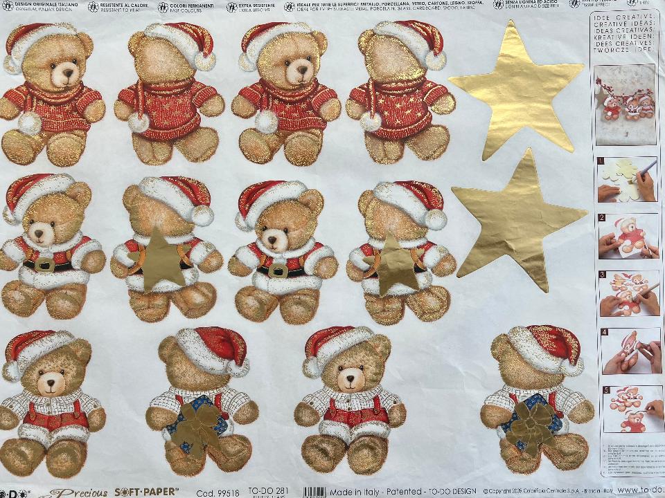 Carta Velo - Fluffy Bears TODO Paper Soft 50 x 70 cm