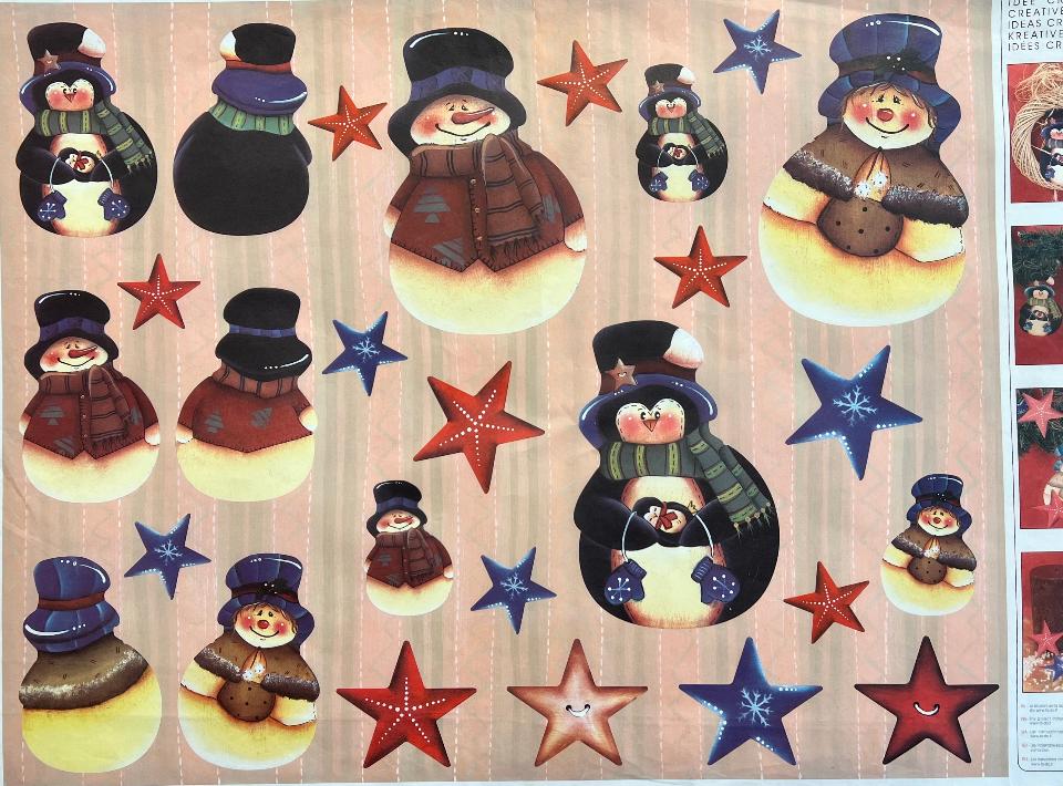 Carta Velo - Pupazzi neve e stelle TODO Paper Soft 50 x 70 cm