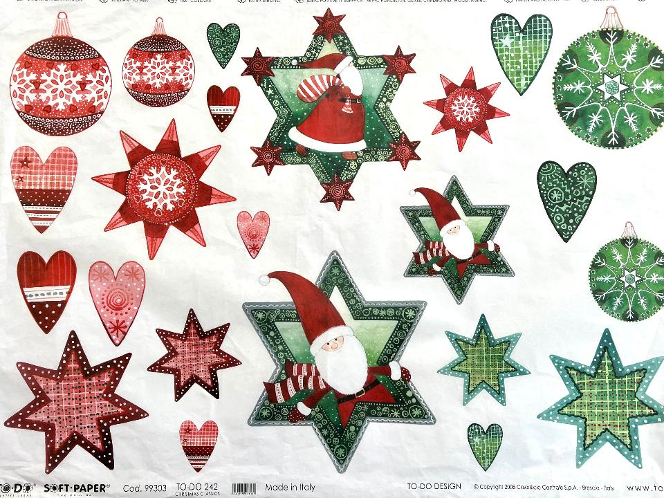 Cuori e stelle - Carta Velo TODO Paper Soft 50 x 70 cm