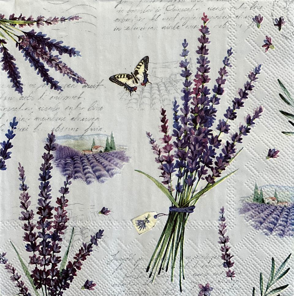 Copia di tovaglioli per decoupage lavanda arti e grafica busta da 2 pezzi 33x33