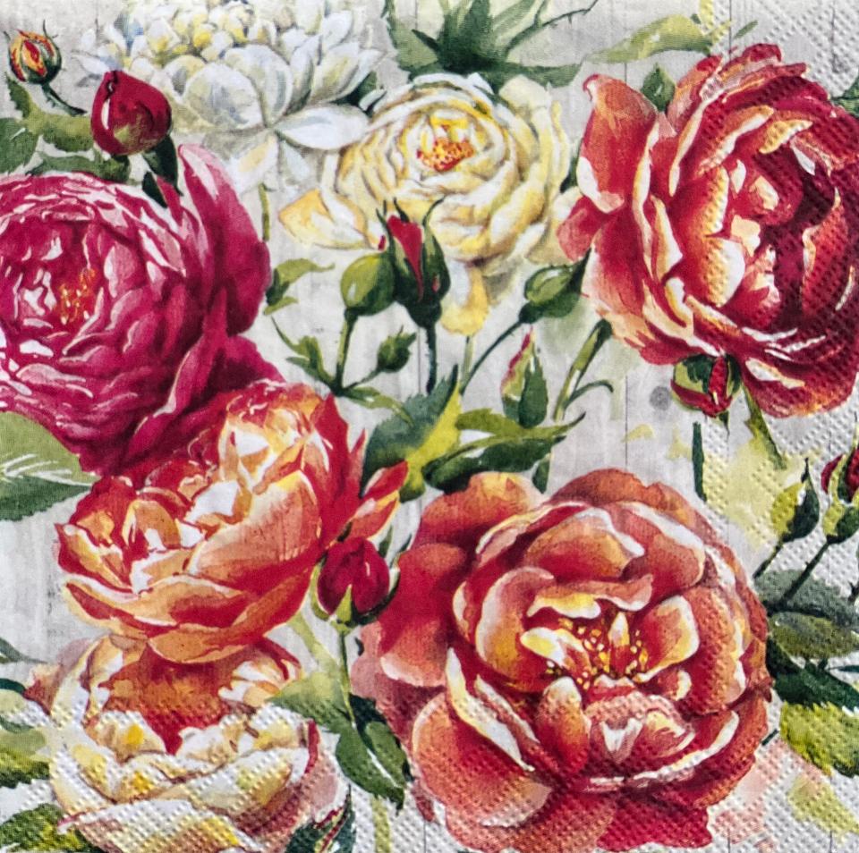 tovaglioli per decoupage rose shabby arti e grafica busta da 2 pezzi 25x25