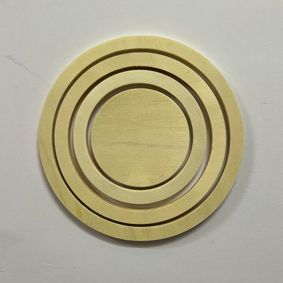 Anelli di legno per acchiappasogni Stafil 4 anelli D 18cm, 15cm, 12cm, 9cm