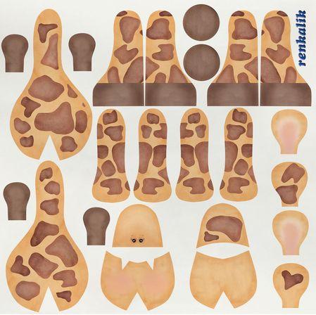 Pannelli Kraft Clementina la Giraffa Renkalik 3D stampato 50 x 50