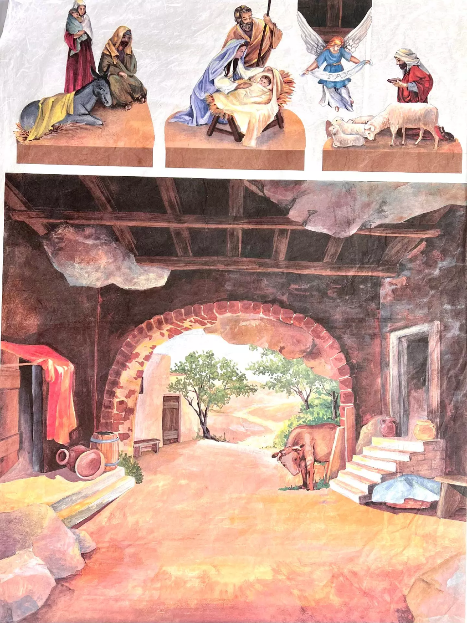 Carta di riso per decoupage La Natività Renkalik 50 x 70 cm