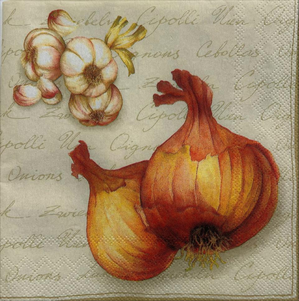 Copia di tovaglioli per decoupage aglio e cipolla arti e grafica busta da 2 pezzi 33x33 cm