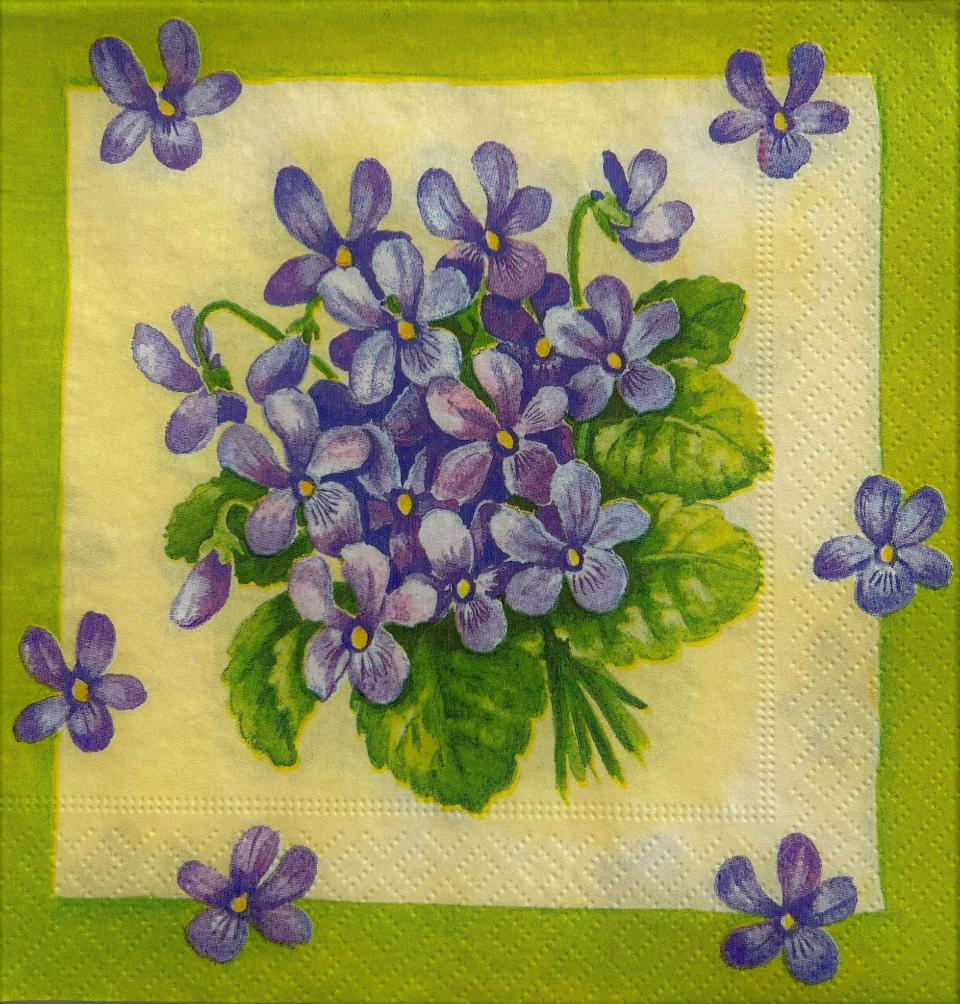 tovaglioli per  decoupage mazzetto fiori arti e grafica busta da 2 pezzi 33 x 33 cm