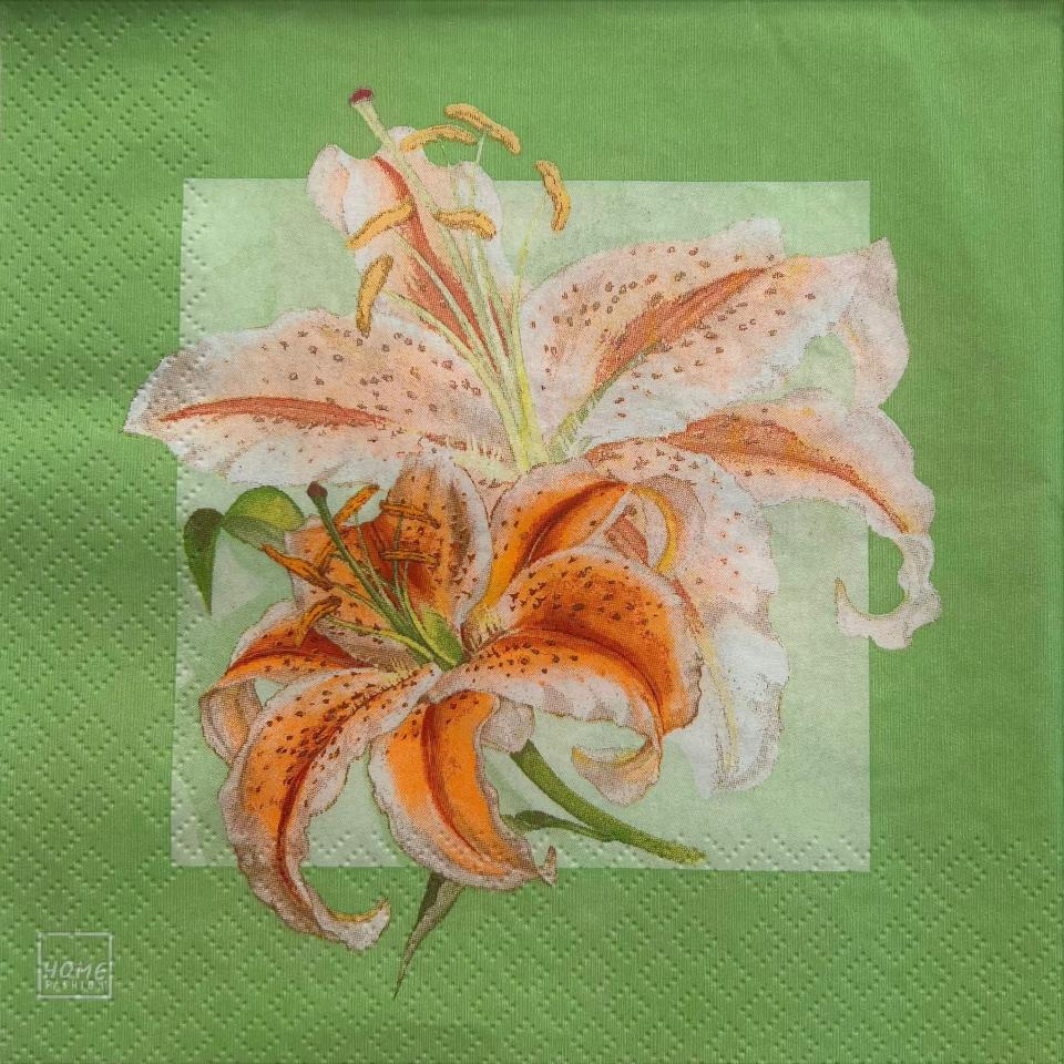 tovaglioli per decoupage lilium arti e grafica busta da 2 pezzi 33 x 33 cm