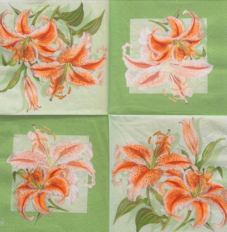 tovaglioli per decoupage lilium arti e grafica busta da 2 pezzi 33 x 33 cm