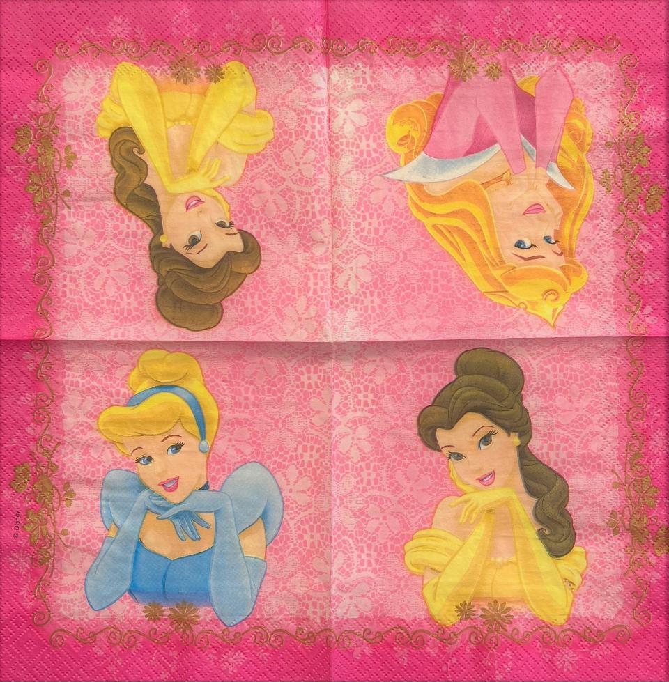 Tovaglioli per decoupage principesse disney arti e grafica busta da 2 pezzi 33x33 cm