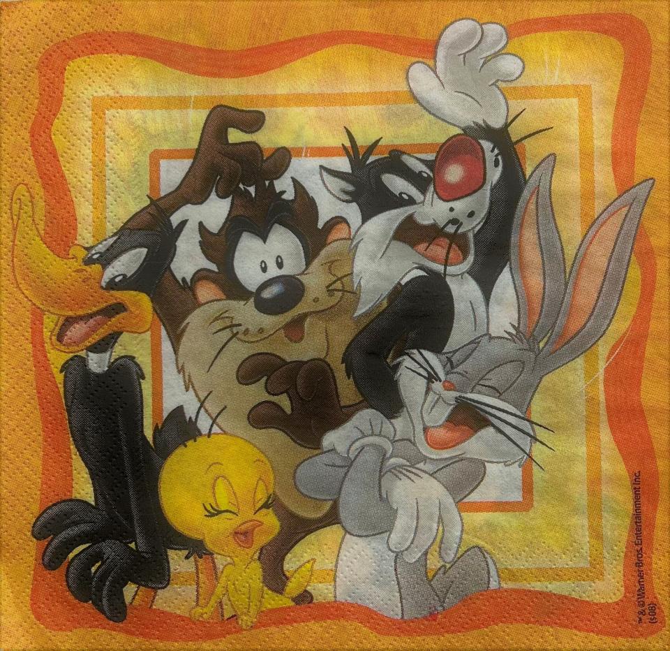 tovaglioli per decoupage looney tunes arti e grafica busta da 2 pezzi 33x33 cm