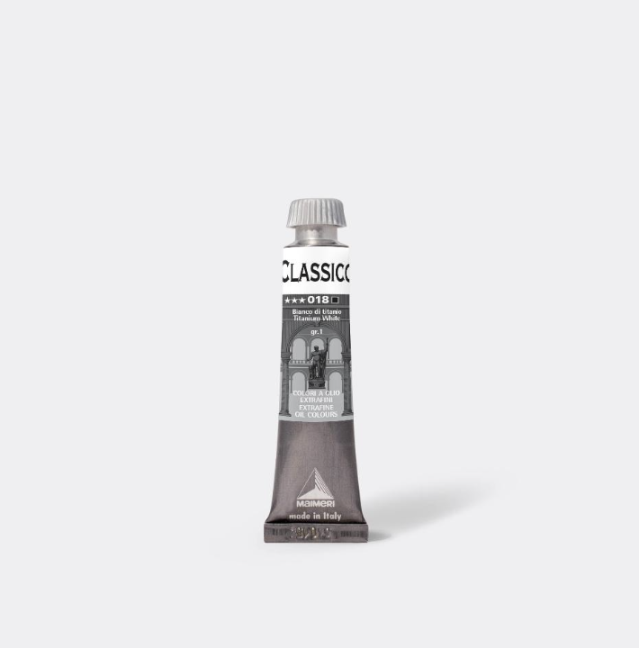 Colore ad olio Maimeri Tubo 20, 60, 200 500 Ml Bianco di Titanio 018