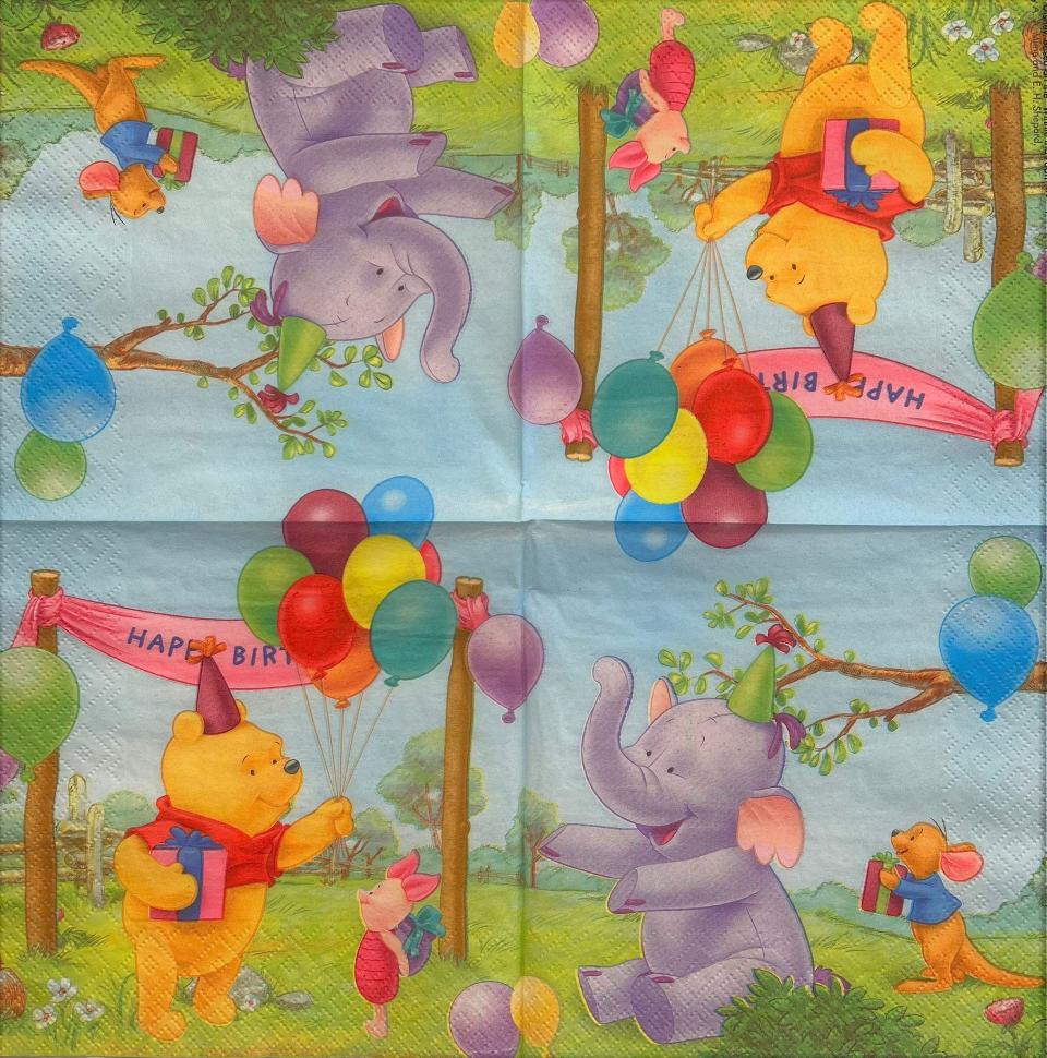 tovaglioli per decoupage winnie the pooh arti e grafica busta da 2 pezzi 33x33