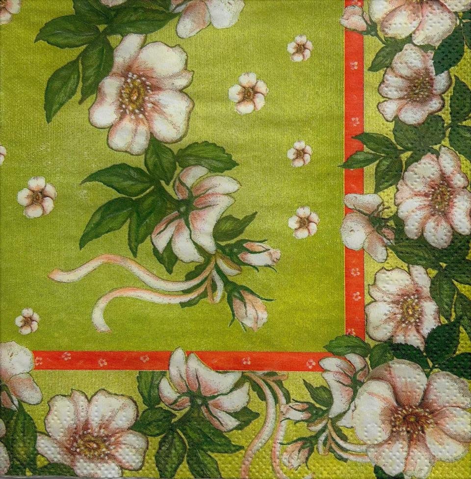 Tovaglioli per decoupage  rose selvatiche arti e grafica busta da 2 pezzi 33 x 33 cm