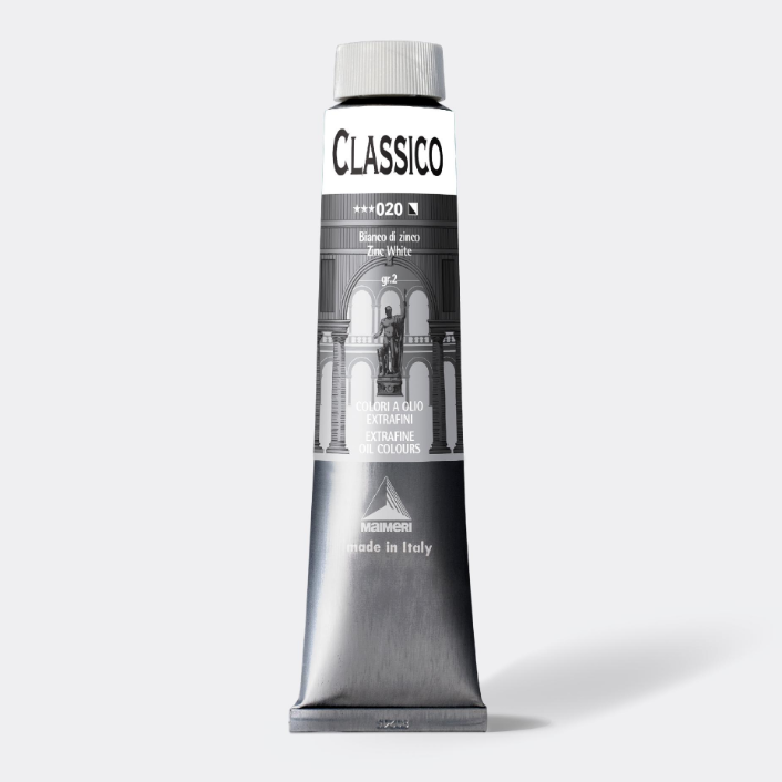 Colore ad olio Maimeri tubo 20, 60, 200, 500 ml Bianco di Zinco 020
