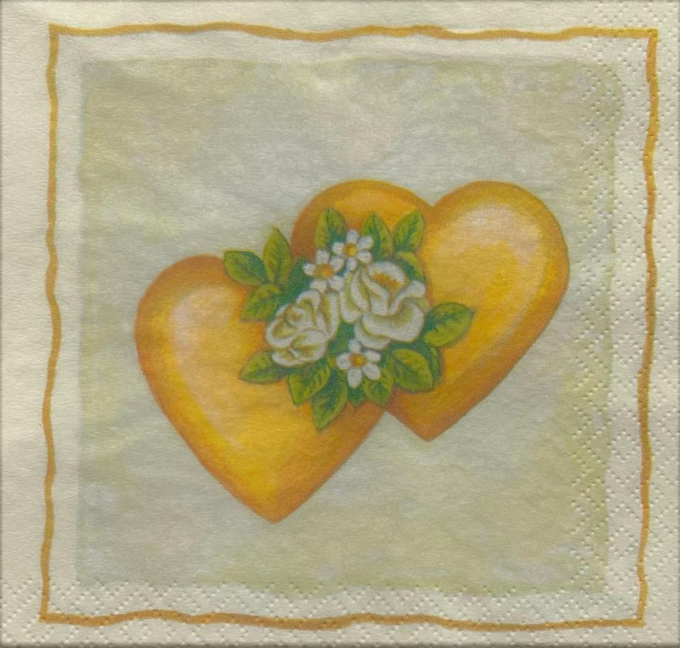 tovaglioli per decoupage cuori con fiori arti e grafica busta da 2 pezzi 30x30
