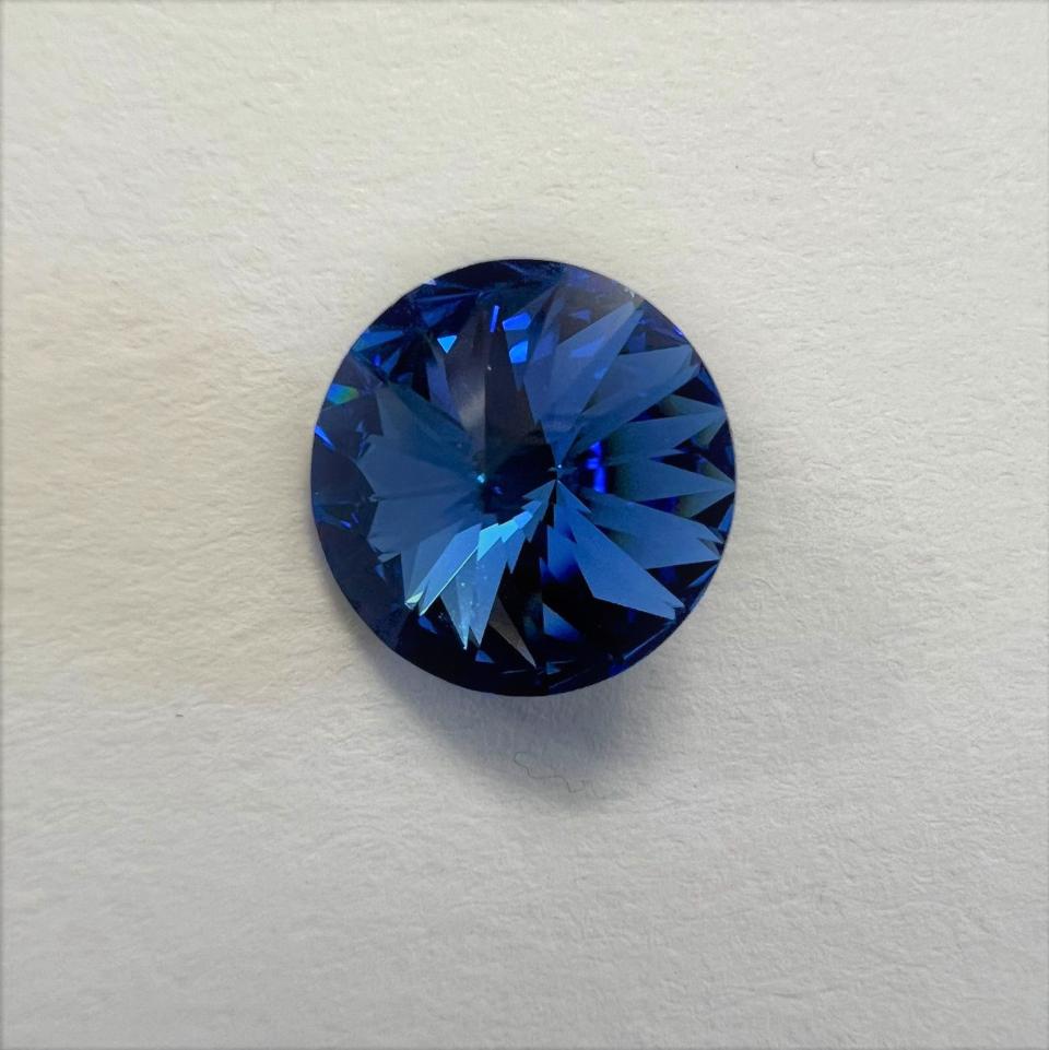 Rivoli colore sapphire Swarovski Un pezzo diametro 14 mm