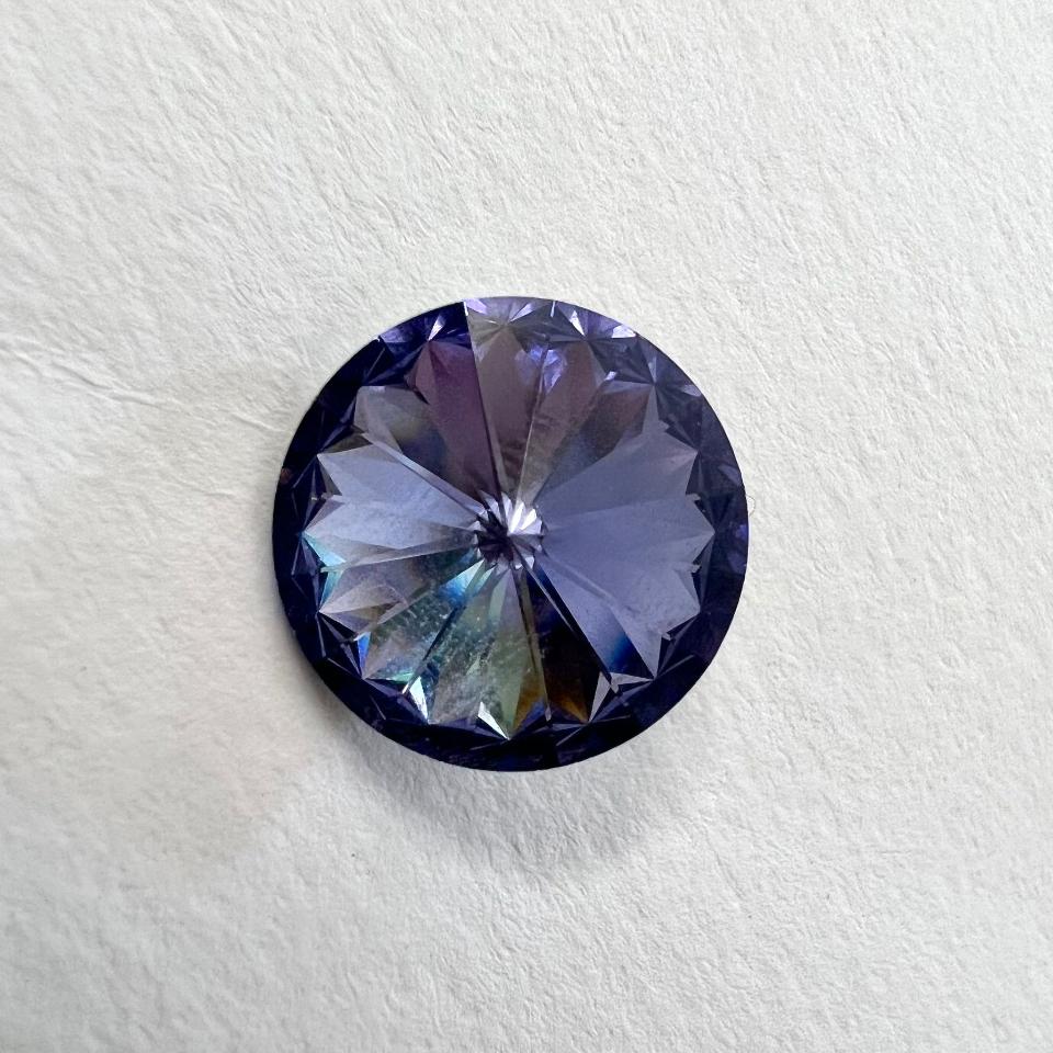 Rivoli colore tanzanite Swarovski Un pezzo diametro 14 mm