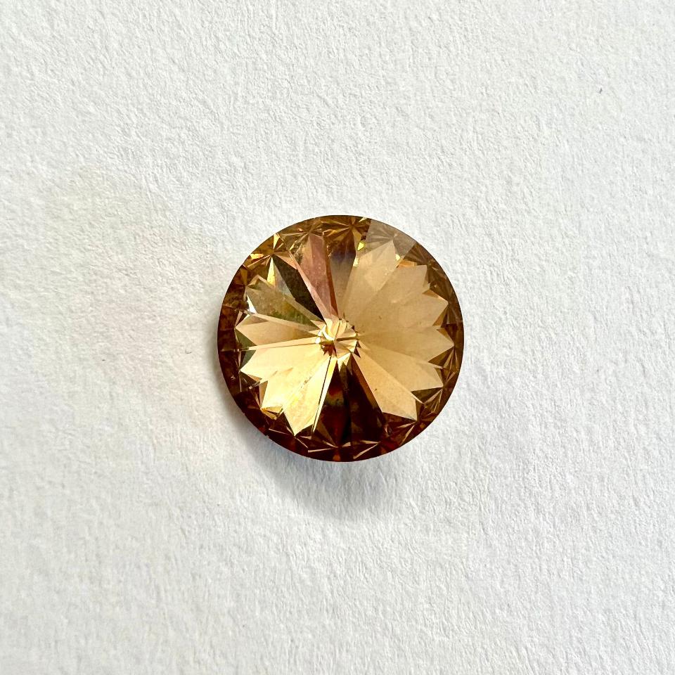 Rivoli light colorado topaz Swarovski Un pezzo diametro 14 mm