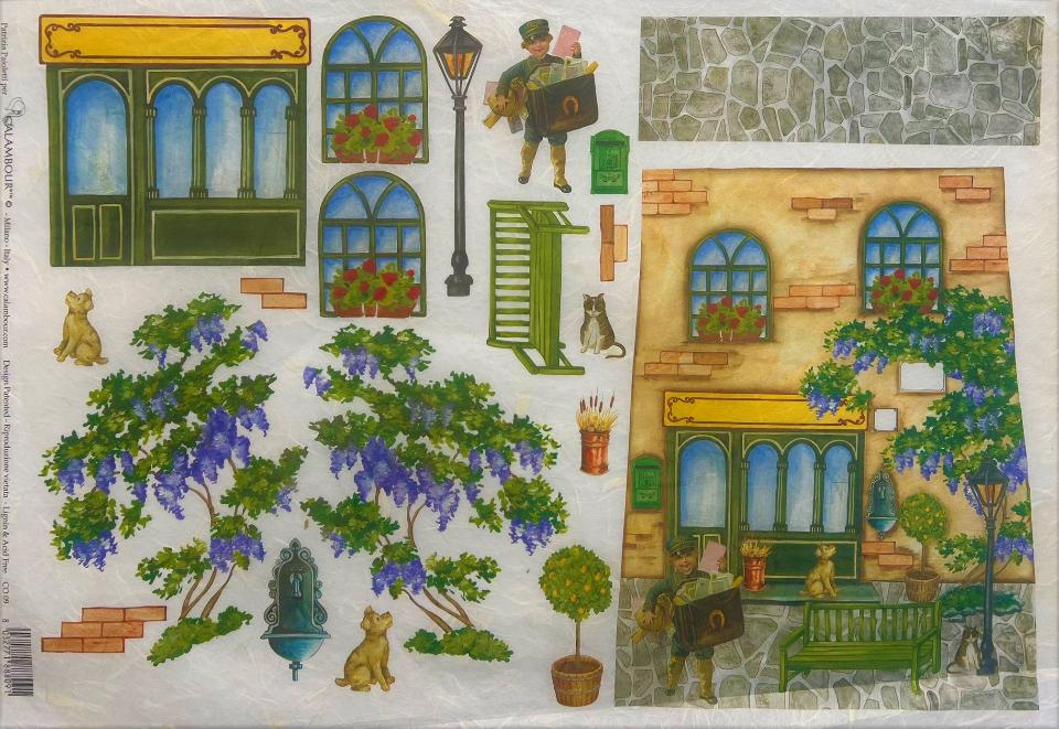 Carta riso sagome per tegola stamperia 1 foglio 33x48 (cm)